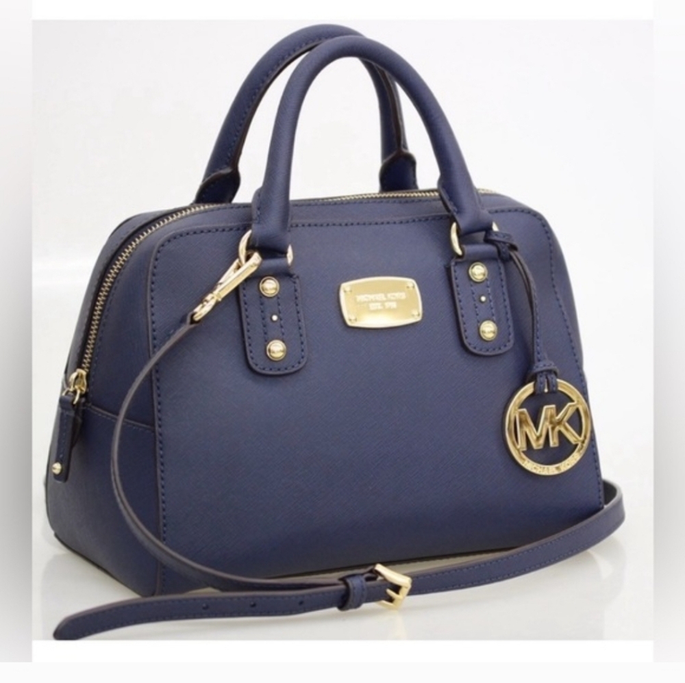 Michael Kors Navy Dome Satchel